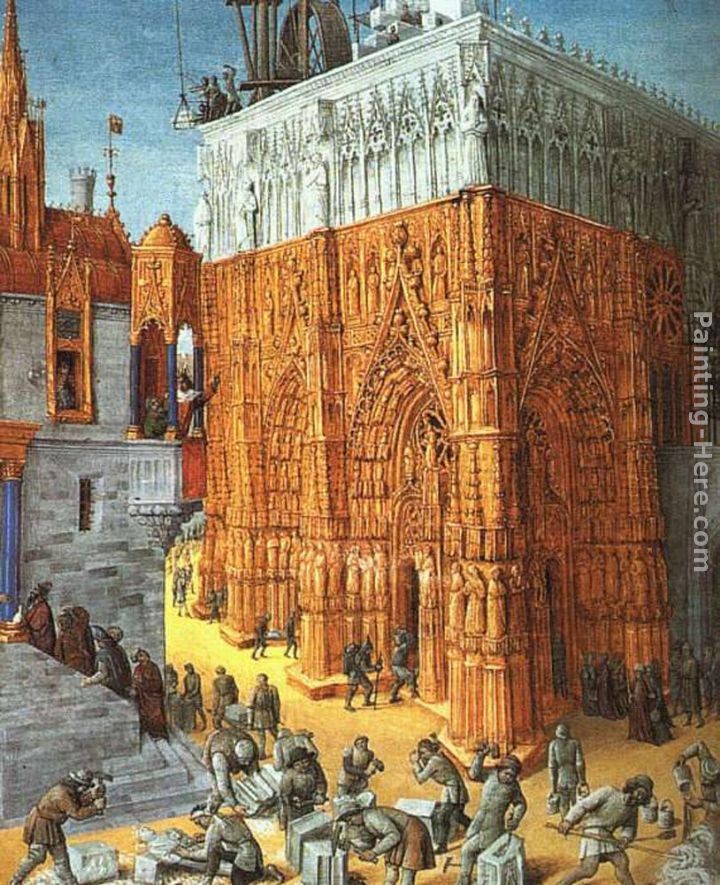 Jean Fouquet The Building of a Cathedral